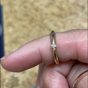 14k diamond rose gold ring